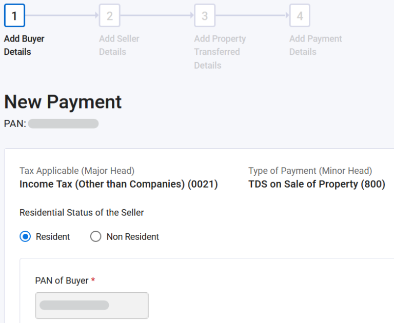 tds on sale of property form 26qb